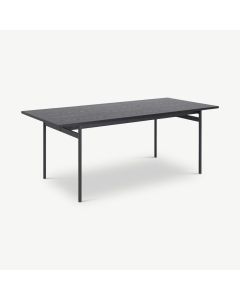 Lyla spisebord, sort MDF og stålstel