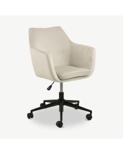 Orla Office Chair, Velvet & Black Steel