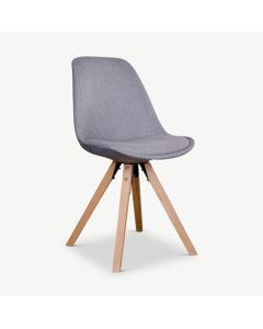 UP Dining Chair, Fabric & Wood legs