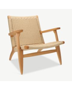 Easy Armchair, Rattan & Wood