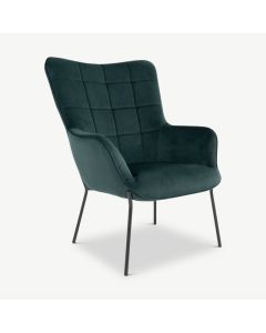 Dublin Lounge Chair, Fabric & Black legs