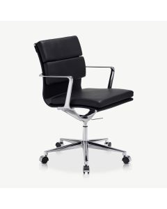 Bern Office Chair, Leather & Chrome