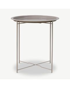 Beso Side Table - Grey Steel (Ø47 cm)