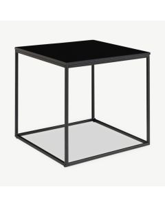 Mensa Side Table, Steel & Black frame