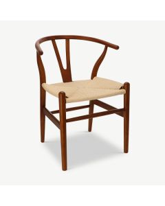 Bone Wooden Dining Chair, Cognac Wood