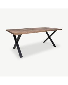 Monte Dining Table, Smoked Oak & Black
