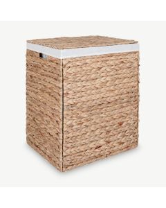 Valentina Laundry Basket, Water Hyacinth & incl. Lining