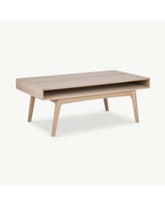 Abby Storage Coffee Table, Natural Oak
