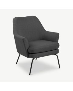 Agio Lounge Chair, Fabric & Black legs