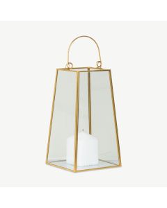Sepa Open Lantern, Brass Steel & Glass