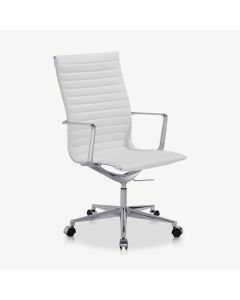 Akira Office Chair, PU-leather & Chrome 