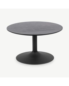 Eliza Coffee Table, Black Wood & Steel base