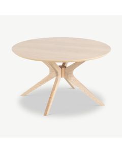 Duke Coffee Table, Natural Wood & Birch Base
