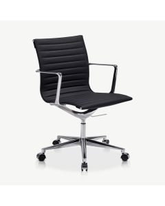 Walton Office Chair, PU-leather & Chrome