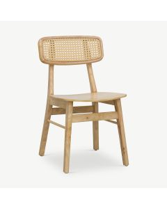Jenson Dining Chair, Rattan & Natural seat