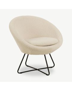 Fawn Lounge Chair, Fabric & Steel legs