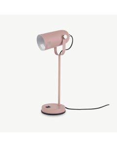 Husk Table Lamp, Pink Iron