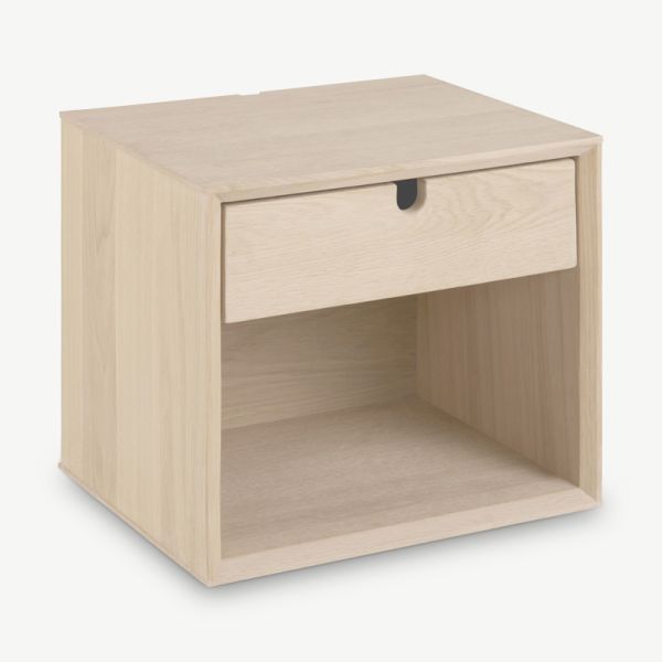 Melody Bedside Table, Natural Wood (large)