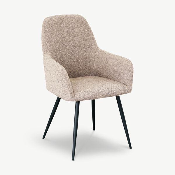 Harbour Boucle Dining Chair, Milk Cocoa