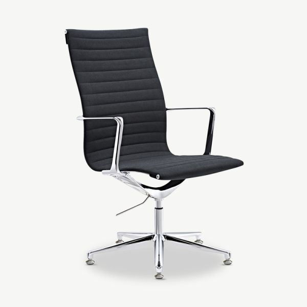 Ava Conference Chair, Anthracite Fabric & Chrome