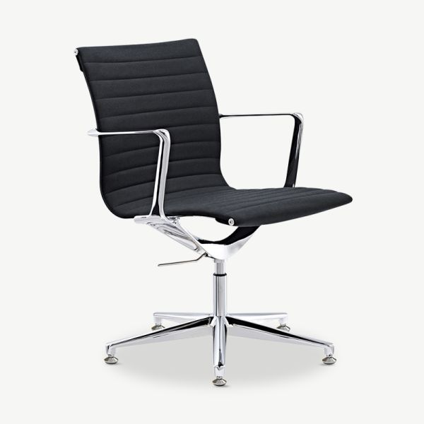 Mateo Conference Chair, Anthracite Fabric & Chrome