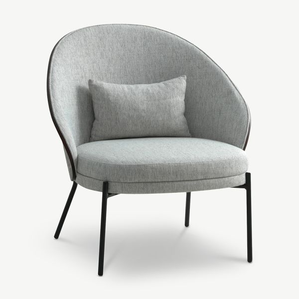 Tiletto Fabric Lounge Chair, Grey
