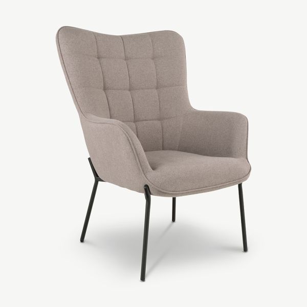 Dublin Fabric Lounge Chair, Taupe