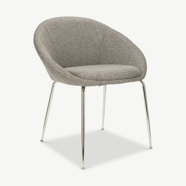 Stanley Dining Chair, Grey Fabric