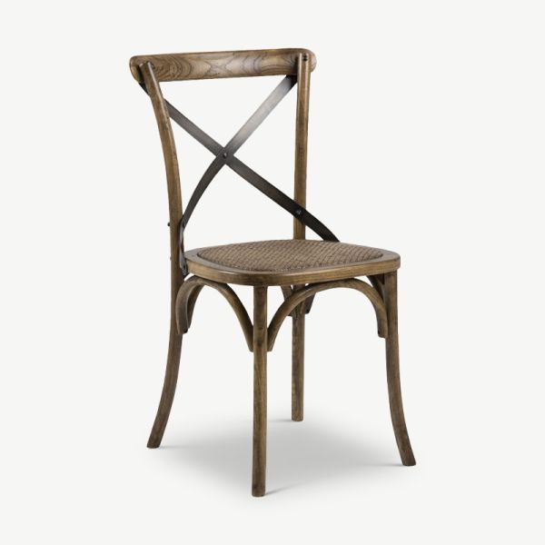 Royal Bistro Chair, Rattan & Brown Cedar