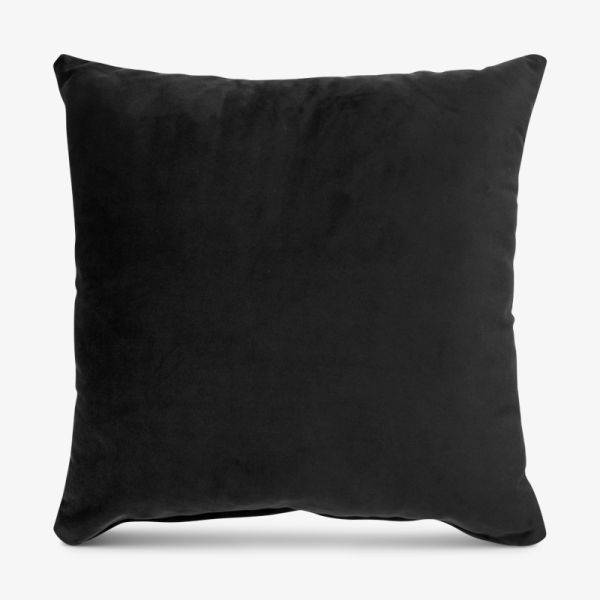 Comfy Velvet Cushion, Black, 40x40cm