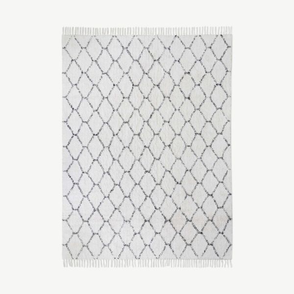 Gaia Berber-style Natural Cotton Rug, 240x180cm