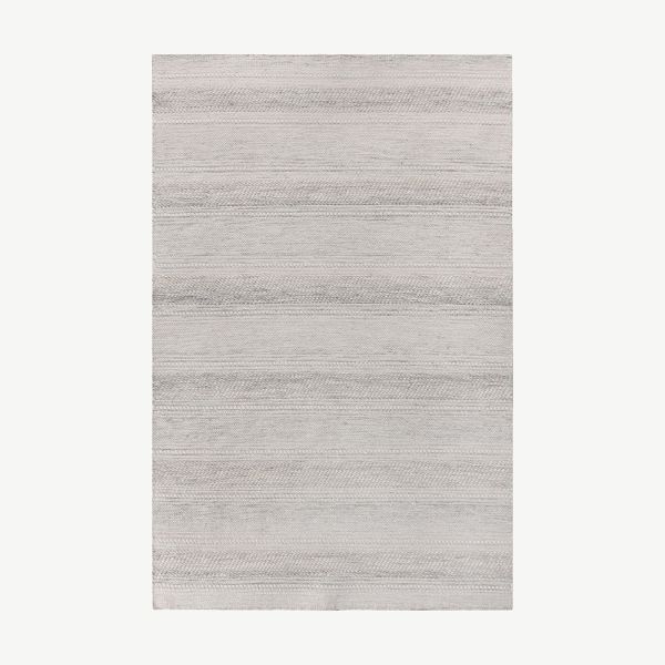 Jorvik wollen tapijt, lichtgrijs, 300x200 cm