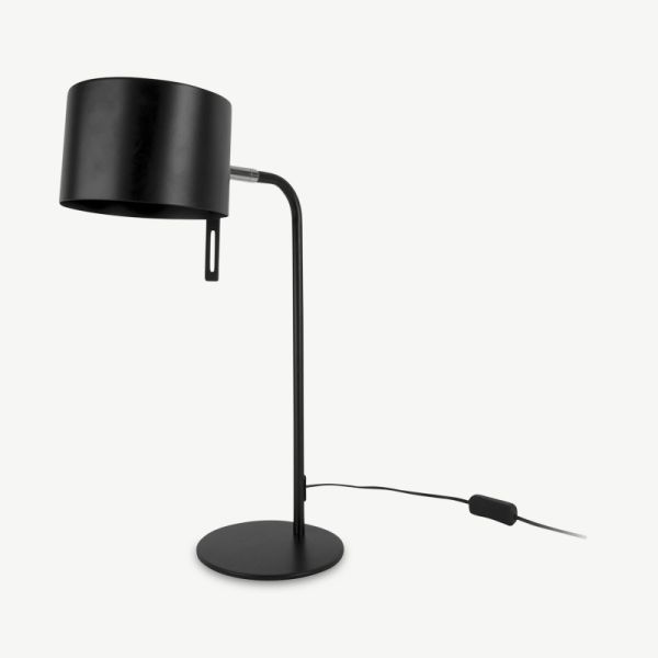 Shell Table Lamp, Black Iron