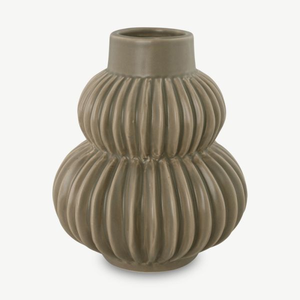 Kimiko Vase, grå keramik