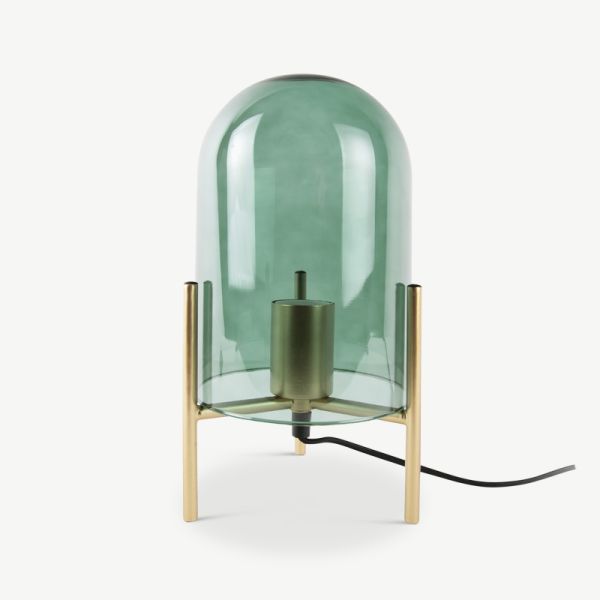 Bell Table Lamp, Jungle Green Glass