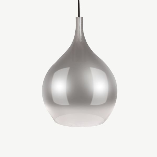 Drup Pendant Lamp, Grey Glass, large
