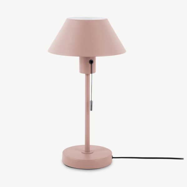 Office Retro Table Lamp, Pink Iron