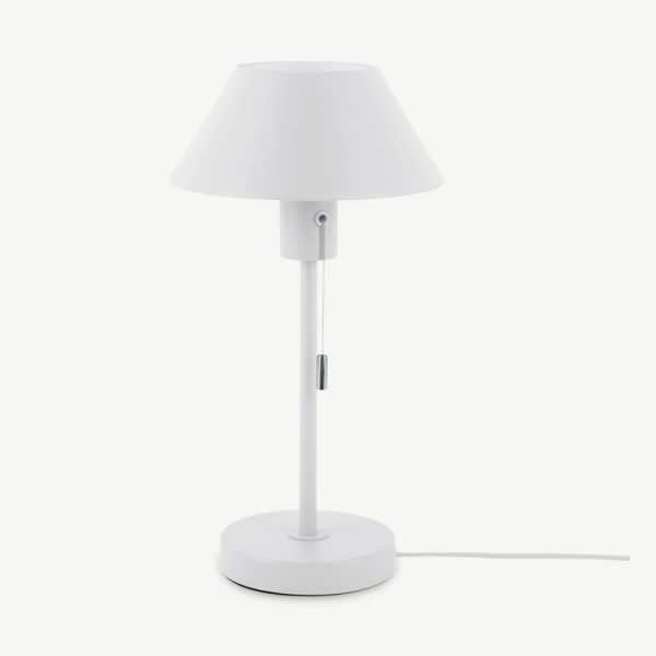 Office Retro Table Lamp, White Iron