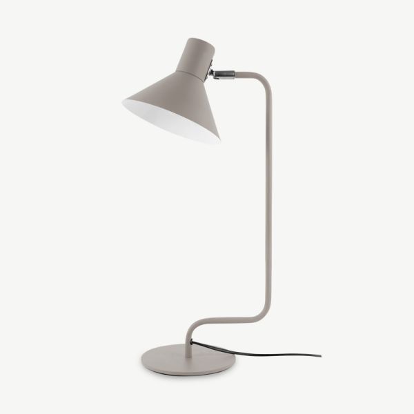 Office Curved Table Lamp, Grey Iron
