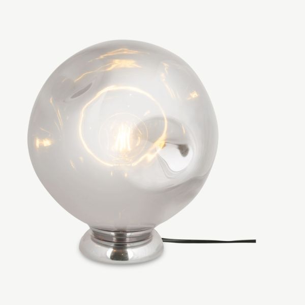 Ronde Table Lamp, Chrome Glass