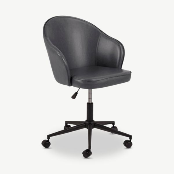Anya Office Chair, Black PU-leather
