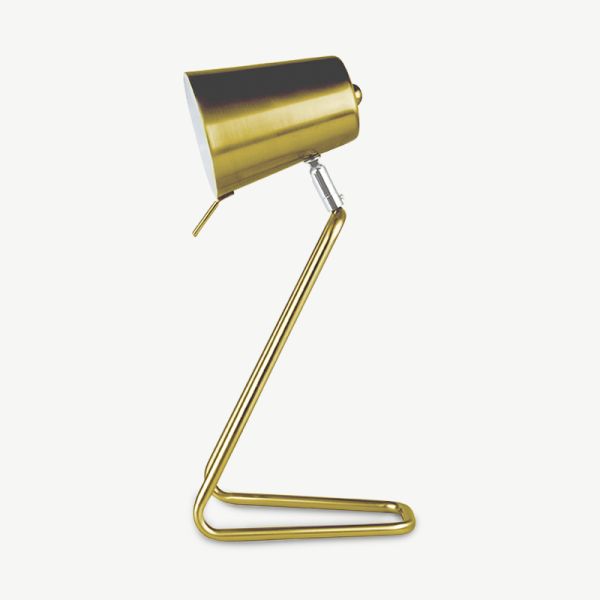 Zed Table Lamp, Gold Metal