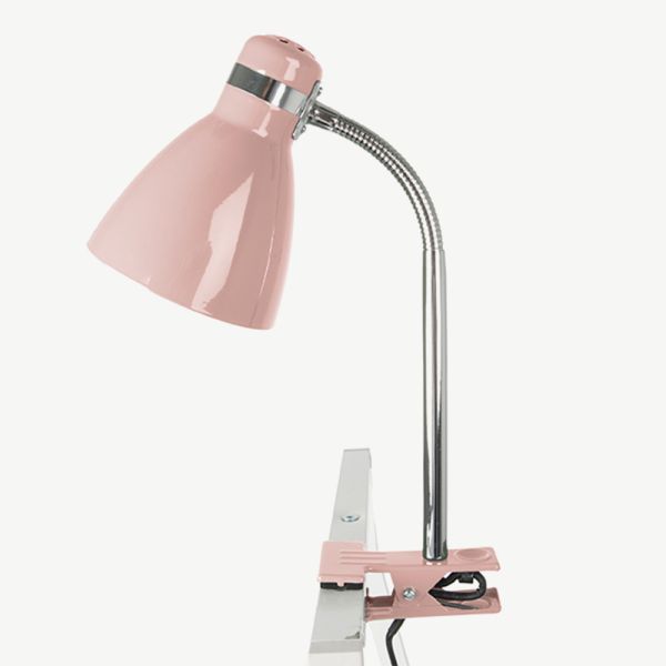 Peer bureaulamp, roze metaal