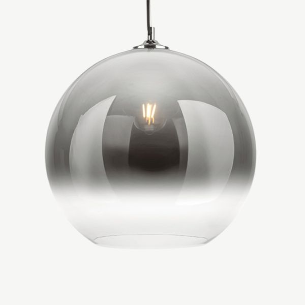 Bubble Pendant Lamp, Chrome Glass