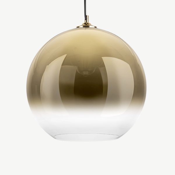 Bubble Pendant Lamp, Gold Glass