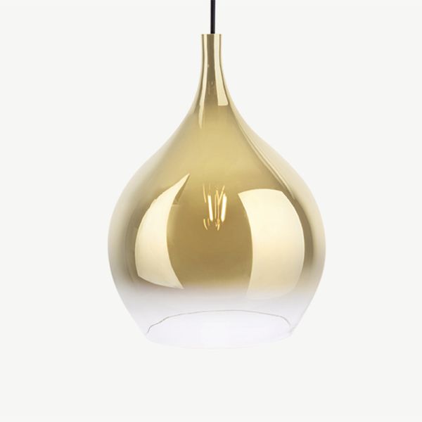 Drup Pendant Lamp, Gold Glass, large