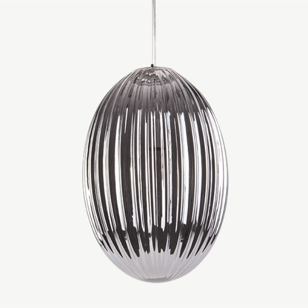Swell Pendant Lamp, Grey Glass, large