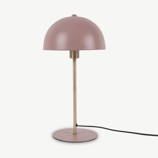 Classic Bonnet Table Lamp, Pink Iron