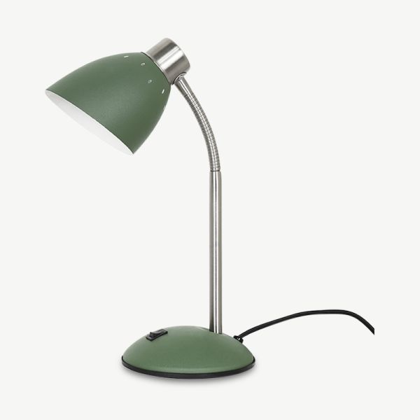 Dorm Table Lamp, Green Iron