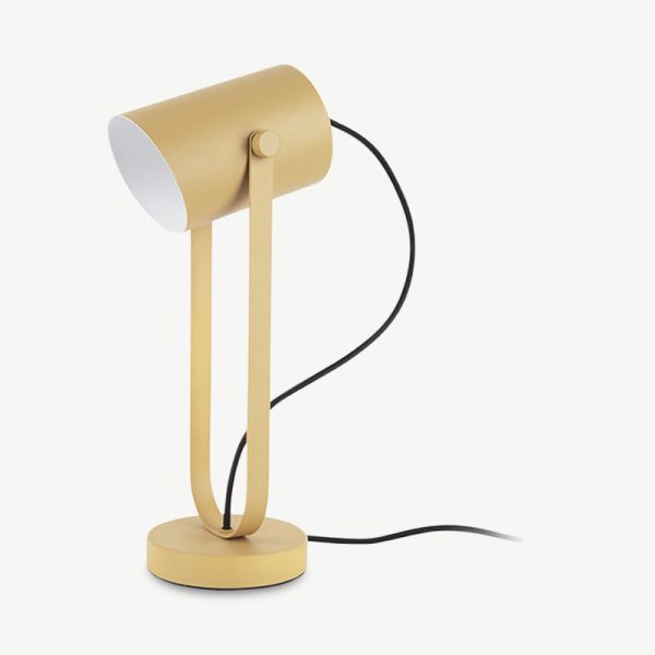 Snazzy Table Lamp, Yellow Iron
